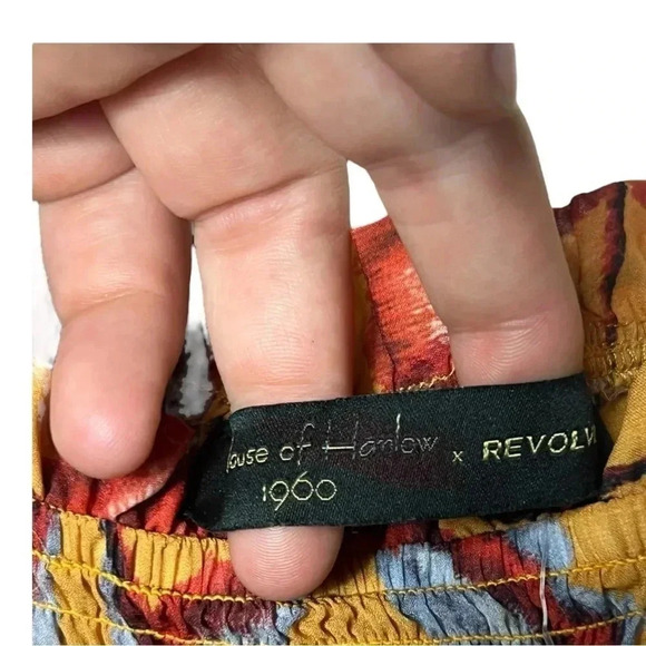 1620. HOUSE OF HARLOW‎ X REVOLVE SPAGHETTI STRAPS BODYSUIT FLORAL PATTERN SZ XXS - Picture 7 of 11